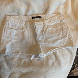 J Brand Cutoff White Denim Shorts